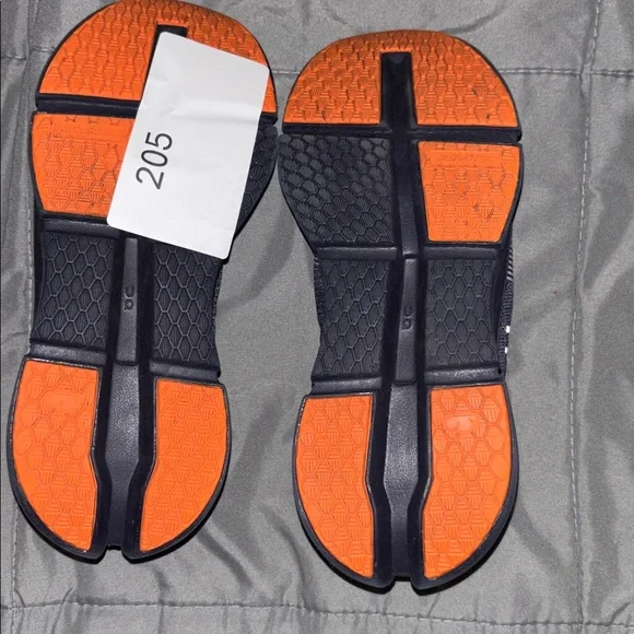 On Running Navy and Orange Athletic Shoes women 6.5 - Picture 5 of 5